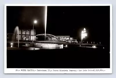 Motel Cactus Vintage Mexican Googie Architecture Photo RPPC San Luis Potosi 1959 • $29.99