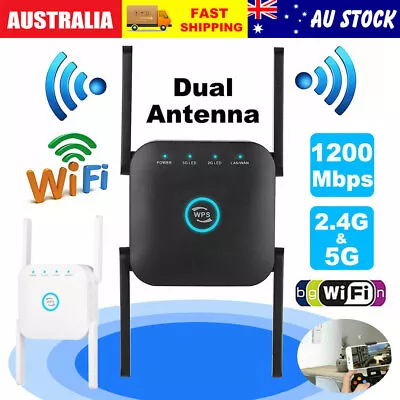1200Mbps Dual Band WiFi Extender Repeater 5G High Speed Network Router Universal • $33.85
