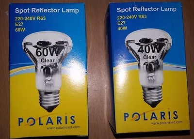 4 X 40w/60w ES Screw In E27 Spotlight Reflector Light Bulb Lamp Bulbs R63 Value! • £10.59