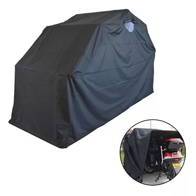 Motorcycle Storage Shelter Shed Blcak Tent Large Garage Shed 135.8 *74.0 *74.8  • $305.50