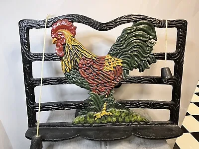 Rooster Cast Iron Book Stand Collectable Display • $220