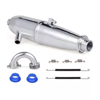 Aluminum Exhaust Muffler Pipe Tubing & Header For 1/8 Nitro Gas Engine RC Buggy • $18.06