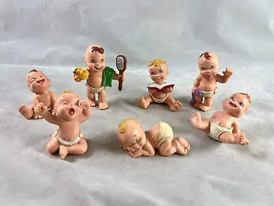 Galoob Magic Diaper Babies Dolls 7 Lot PVC Mini Baby Figures Vintage 1991 • $24.95