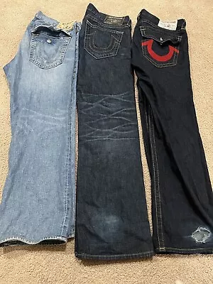 Vintage True Religion Jeans Mens Lot Of 3 • $50
