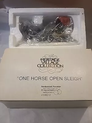 Department 56/ Heritage Village Collection ONE HORSE OPEN SLEIGH #5982-0 • $4.99