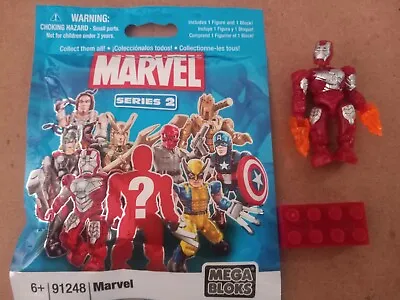 Mega Bloks Marvel Series 2 Blind Bag Iron Man Mark V Figure • $8.99