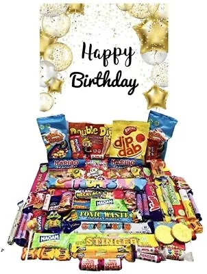 ⭐️ Personalised Happy Birthday Ultimate Retro Sweets Box Hamper Gift Present • £12.99