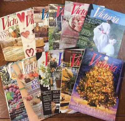 Lot Of 12 VICTORIA Magazines Vintage 1999 Complete Year Back Issues Bliss • $49.99