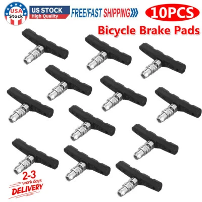 $7.59 • Buy 10X Mountain Bike Brake Pads Front & Rear Replacement V Brake Block Shoes