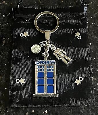 DR DOCTOR WHO Ex Large Police Box TARDIS Watch Cyberman KEYCHAIN KEYRING GIFT • £6.50