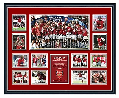 $119.99 • Buy Arsenal Fc The Invincibles 2004 Thierry Henry Bergkamp Signed Framed Memorabilia