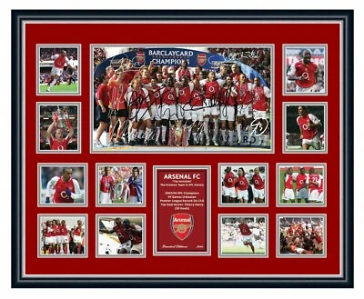 $119.99 • Buy Arsenal Fc The Invincibles 2004 Thierry Henry Bergkamp Signed Framed Memorabilia