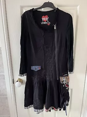 Desigual Black Long Sleeves Dress Size 38 (8-10) • $35