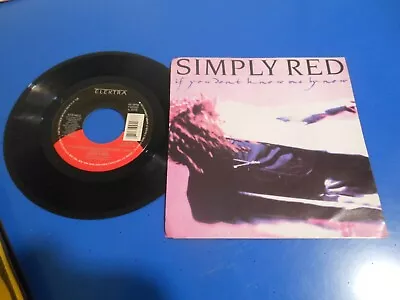 80's 45 RPM Vinyl Record THE SIMPLY RED / If You Don't Know Me By Now / PS • $7