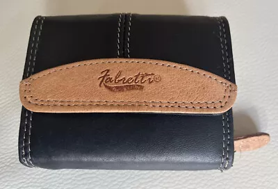 Black Leather Fabretti Purse  Brand New • £19.95