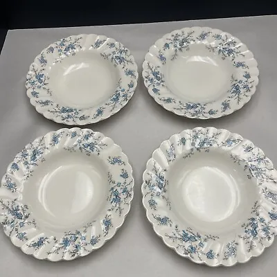 Set (4) VTG Myott Fine Staffordshire Ware Forget-Me-Not 8” Bowls England • $21.24