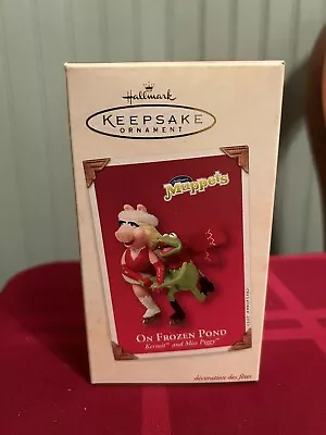 2003 On Frozen Pond The Muppets Kermit & Miss Piggy Hallmark Keepsake Ornament • $14.95