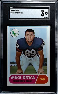 1968 Topps MIKE DITKA Bears Eagles #162 SGC 3 VG Condition • $34.99