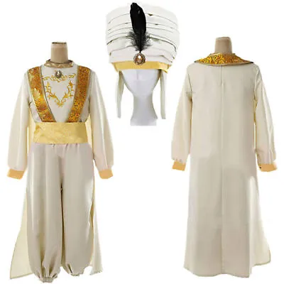 Mens Aladdin Prince Cosplay Magic Lamp Uniform Outfit Costume Halloween • £24.12