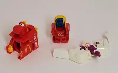 Vintage Lot Of 3 McDonalds Happy Meal Changeables Food Transformers Toy 1988 • $10