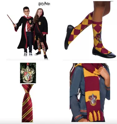 Harry Potter Hermione Gryffindor Costume Robe Tie Socks Scarf Boys Girls Costume • $14.50