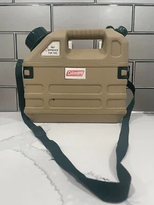 $31.99 • Buy Vintage Coleman Camping 6 Litre Gallon Green Water Cooler Jug Strap Maspion Cup