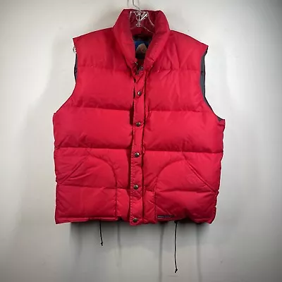 Vintage Sierra Designs Down Puffer Vest Mens Size Large Red & Gray • $99.99