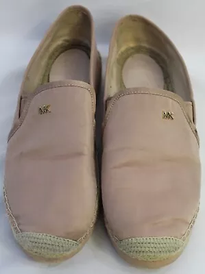 Michael Kors Shoe Women Hastings Silk Blend Closed Toe Espadrille Flats Pink 10M • $15.99