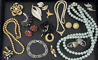 Vintage ALL Designer Signed Jewelry Lot Trifari Weiss Carolee Coro • $48