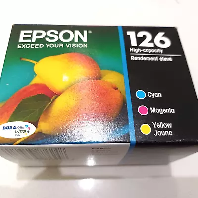 Epson 126 High Capacity Ink Cartridge Yellow Cyan Magenta OEM Genuine NEW • $33.12