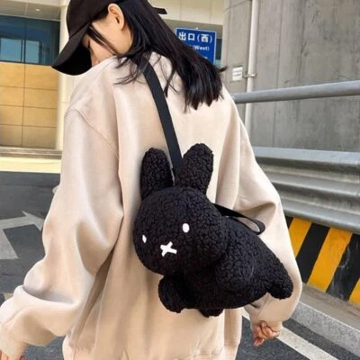 £12.99 • Buy Miffy Doll Fashion Shoulder Bag Female Kawaii Plush Miffy Rabbit Cartoon Bag UK