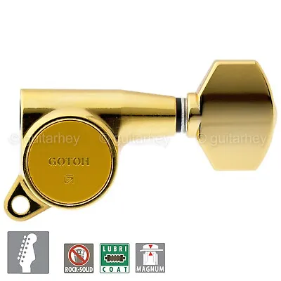 NEW Gotoh SG381-07 MG Magnum Locking Set 6 In Line Tuners Right Handed - GOLD • $64.99