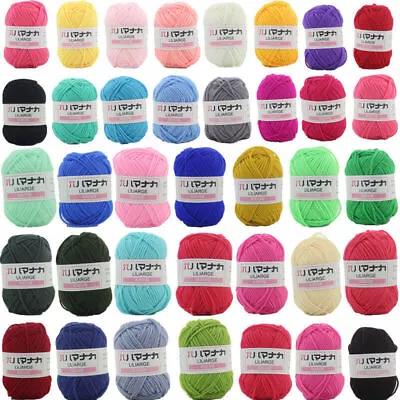 42 Colors 4PLY Soft Cotton Bamboo Crochet Knitting Yarn Baby Knit Wool Yarn • $2.19