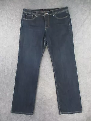 Gloria Vanderbilt Jeans Womens 14 Blue Denim Straight Leg Retro Outdoors 36x31 • $11.16