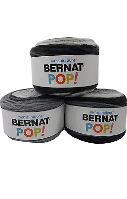 Bernat POP! Yarn - Ebony & Ivory - 3 PACK • $22.99