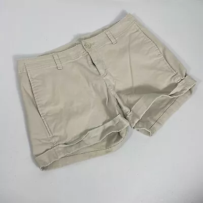 Elle Shorts Women's Size 6 Chino Khaki Hot Pants Low Rise Casual Stretch Hiking • $6.40