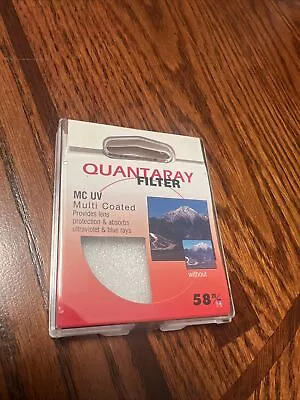 Quantaray MC UV Haze Multi Coated Photo & Video Filter 58 MM Excellent • $5
