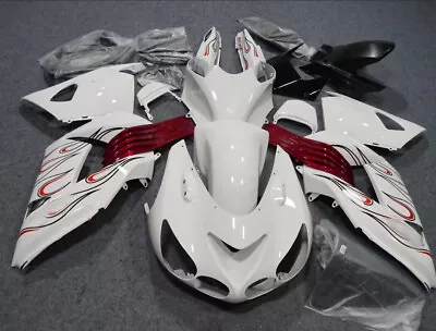 White Injection Fairing Kit For Kawasaki Ninja ZX14R 2006-2011 ZX1400C ZX1400A • $510.15