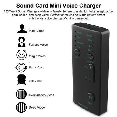 7 Different Voice Changer Live Broadcast Sound Card For Mobile Phone Computer US • $18.71