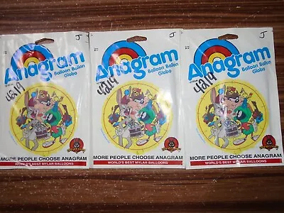 Set Of 3 Vintage Anagram 18  Looney Tunes Birthday Mylar Foil Balloons - NEW • $14.99