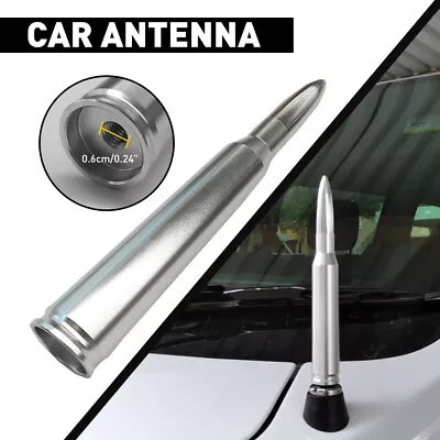 RACING Chrome Bullet Antenna FOR Motorcycles Cars Street Rods Show Cars Classics • $11.99