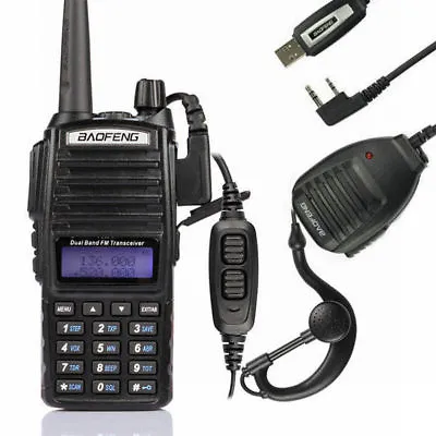 $35.99 • Buy New Baofeng UV-82L 2m/70cm Band VHF UHF Ham Two-way Radio + Cable + Speaker US