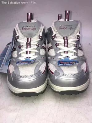 Skechers Womens Shape Ups 11814 White Gray Weight Loss Sneaker Shoes Size 9 • $9.99