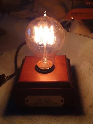 A Replica Of Thomas Edison Carbon Filamet Lamp Works. Good Condition. • $19.99