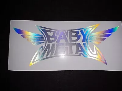 Babymetal Logo Holo Foil Silver Sticker Vinyl Decal Baby Metal Waterproof! • $2.95