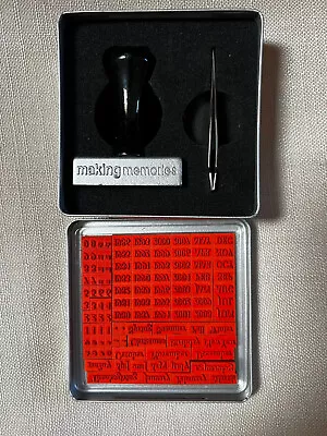 New Making Memories Magnetic Date Stamp Base Tin Stamps Stamp Set  • $16.50