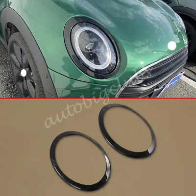 For MINI Clubman Cooper S 2020-2023 Carbon Fiber Headlight Rings Cover Trims • $93.14