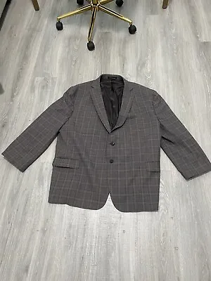 Kenneth Cole Mens Blazer Sport Coat Two Button Casual Jacket Size 56R Wool Suits • $35