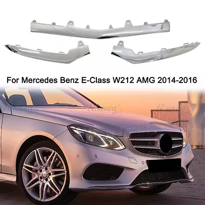 Chrome Front Bumper Grill Molding Trim For Mercedes W212 E350 Sedan 2014-2016 • $53.59