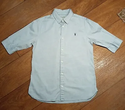 Men's All Saints Redondo Half Sleeve Designer Shirt Uk Small Immaculate • £14.99